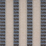 Schumacher Noor Kilim Stripe Indigo Fabric - Eade's Wallpaper