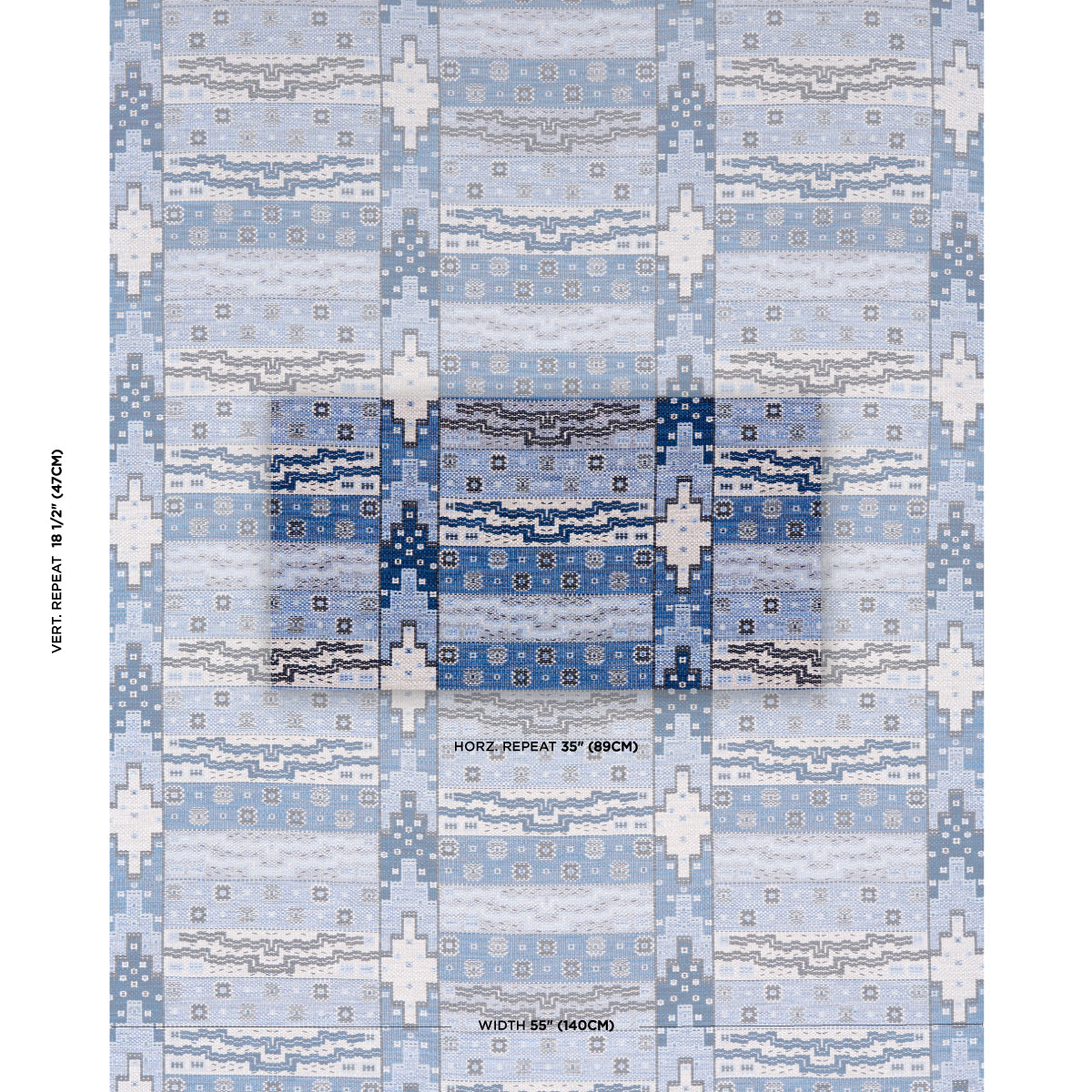 Schumacher Fairuza Flatweave Denim Fabric