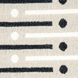 Schumacher Serapo Rustic Weave Carbon & Ivory Fabric - Eade's Wallpaper