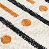 Schumacher Serapo Rustic Weave Carbon & Ochre Fabric - Eade's Wallpaper