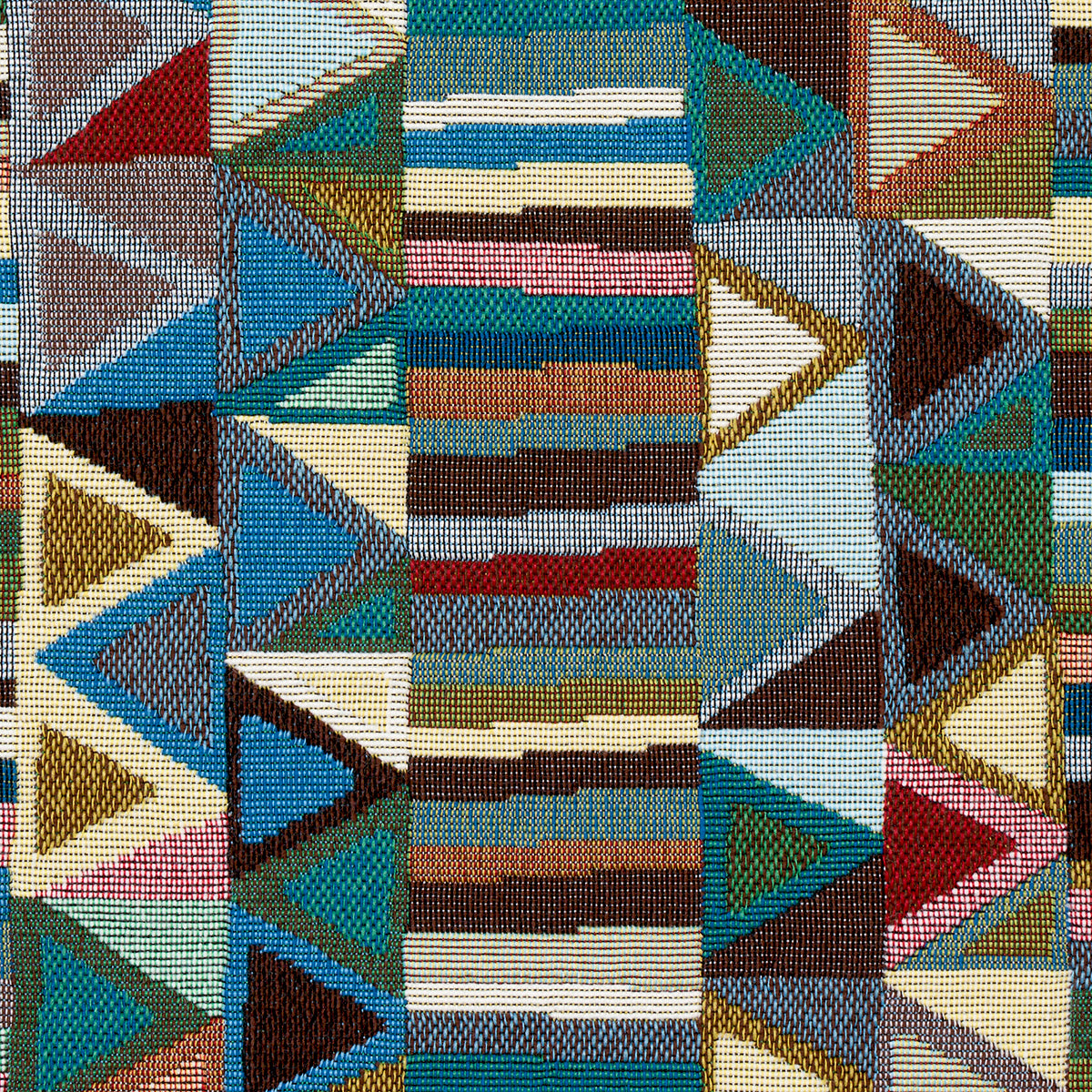 Schumacher Bizantino Quilted Weave Peacock Fabric