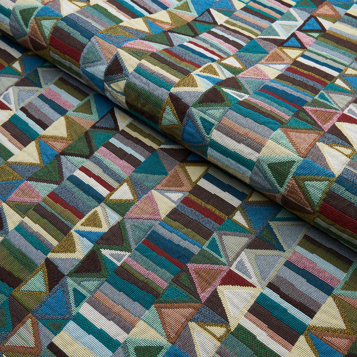 Schumacher Bizantino Quilted Weave Peacock Fabric