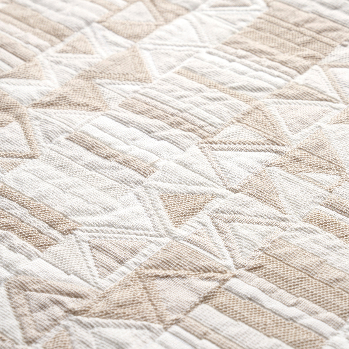 Schumacher Bizantino Quilted Weave Natural Fabric