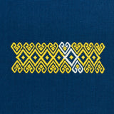 Schumacher 82041 BALAMIL HANDWOVEN PANEL in MULTI ON NAVY Fa