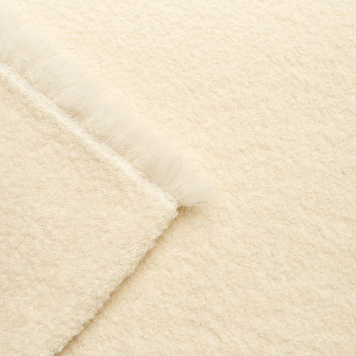 Schumacher Oskar Alpaca Wool Bouclé Ivory Fabric - Eade's Wallpaper