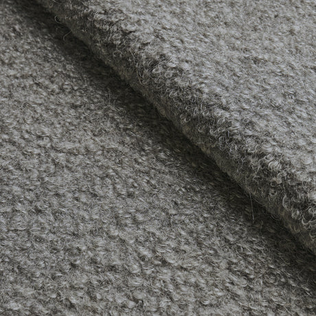 Schumacher Teddy Wool Bouclé Grey Fabric - Eade's Wallpaper