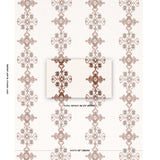Schumacher Nadira Embroidery Cocoa Fabric - Eade's Wallpaper