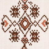 Schumacher Nadira Embroidery Cocoa Fabric - Eade's Wallpaper