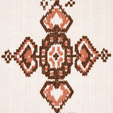 Schumacher Nadira Embroidery Cocoa Fabric - Eade's Wallpaper