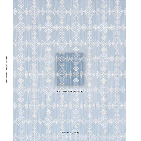 Schumacher Kalindi Embroidery Denim Fabric