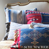Schumacher Kalindi Embroidery Indigo Fabric