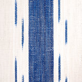 Schumacher Mirza Ikat Stripe Blue On Natural Fabric - Eade's Wallpaper