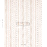 Schumacher Mirza Ikat Stripe Blush On Natural Fabric - Eade's Wallpaper