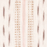Schumacher Mirza Ikat Stripe Blush On Natural Fabric - Eade's Wallpaper