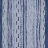 Schumacher Mirza Ikat Stripe Indigo On Chambray Fabric - Eade's Wallpaper