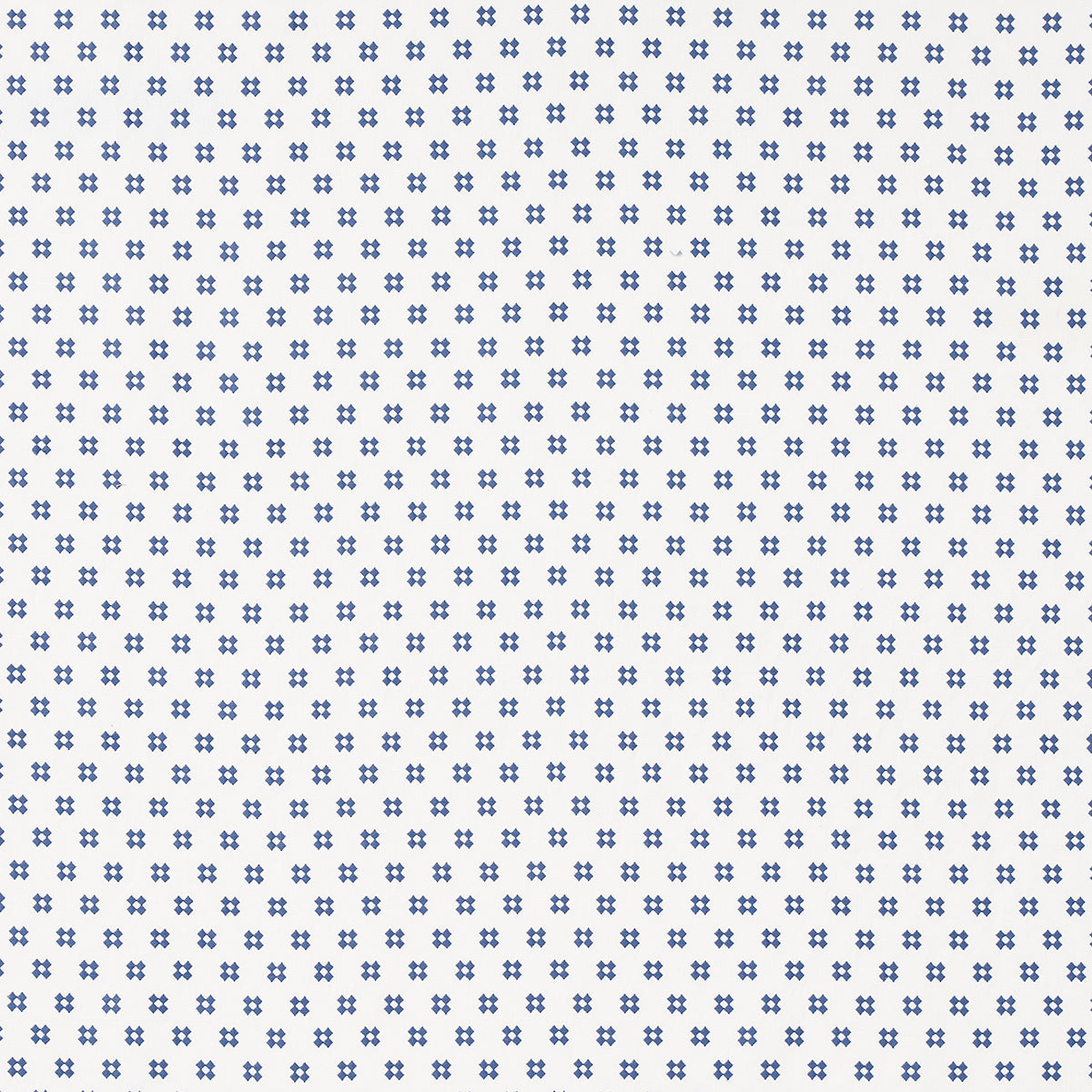 Schumacher Thandie Embroidery Blue On Ivory Fabric - Eade's Wallpaper