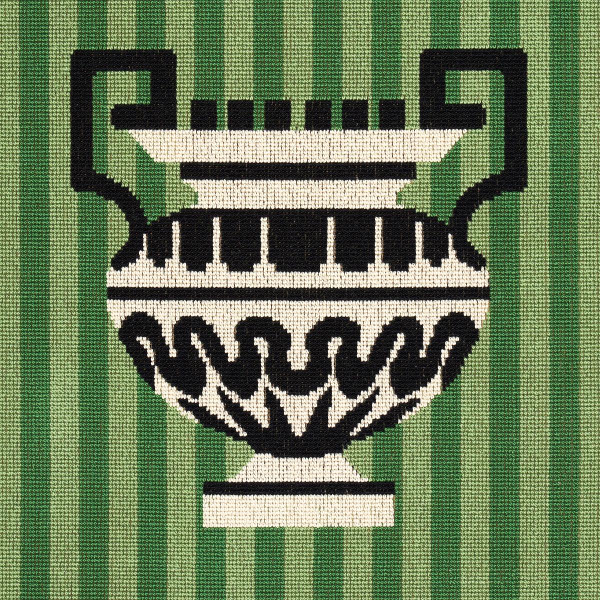 Schumacher Clermont Épinglé Green Fabric