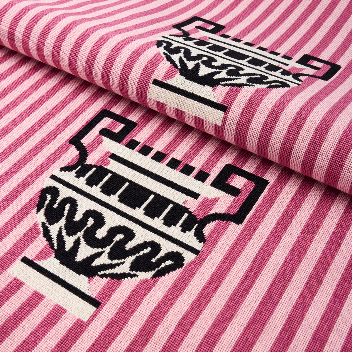 Schumacher Clermont Épinglé Pink Fabric