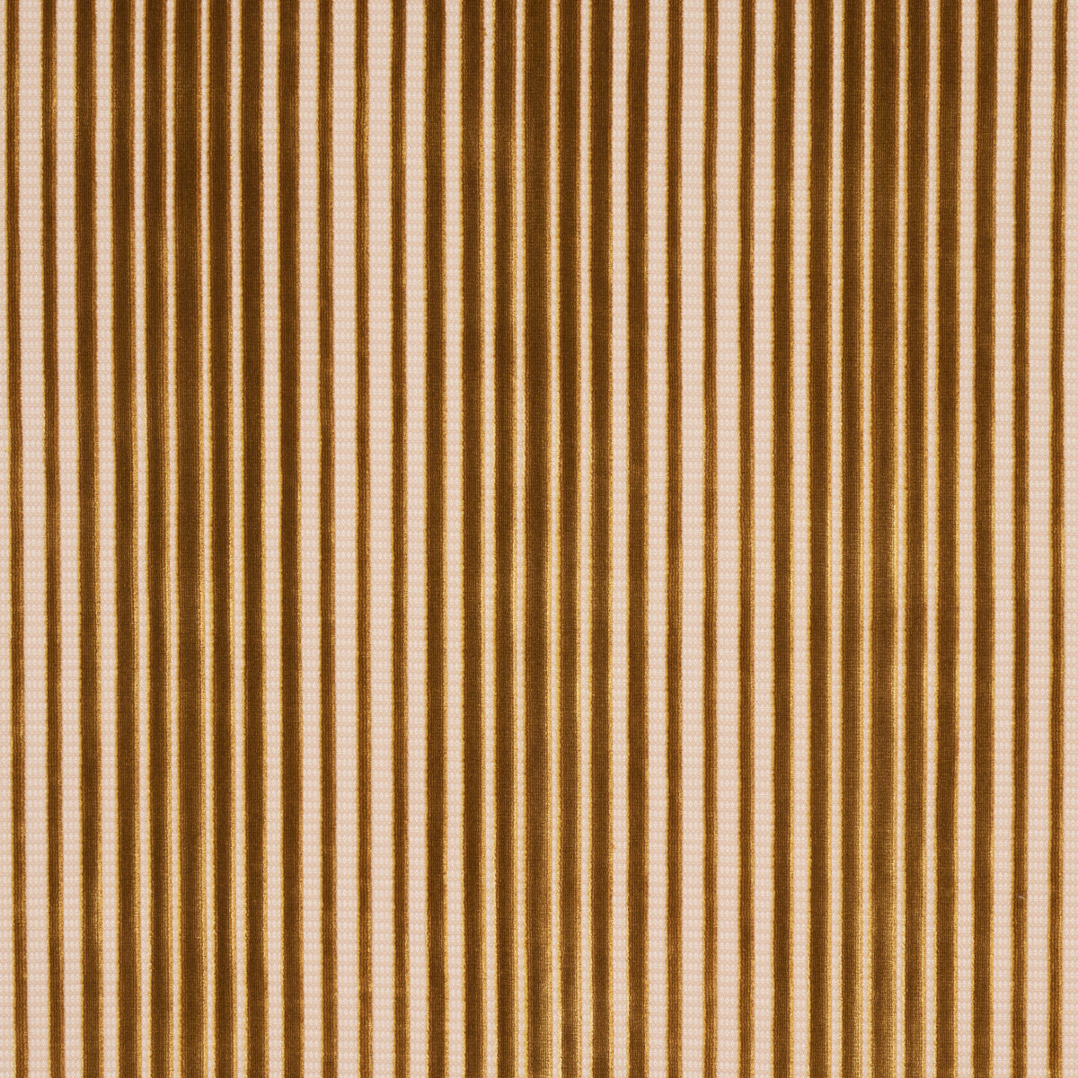 Schumacher Chimay Stripe Velvet Bronze Fabric