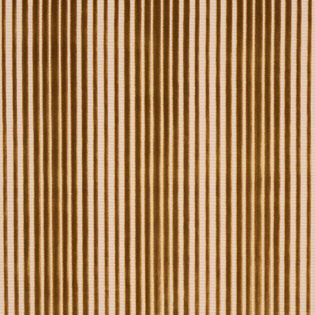 Schumacher Chimay Stripe Velvet Bronze Fabric