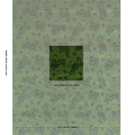 Schumacher Kinabalu Velvet Emerald Fabric - Eade's Wallpaper