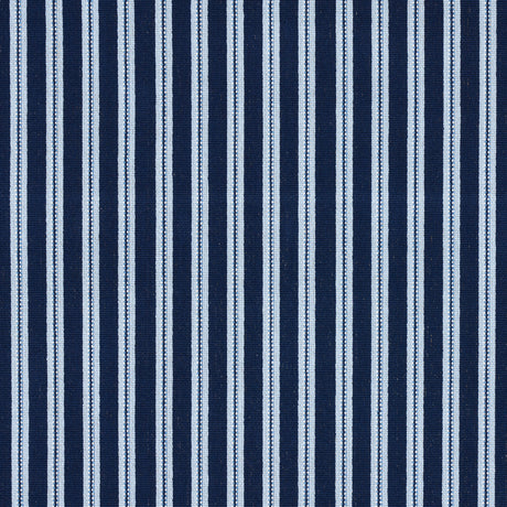 Schumacher Benson Stripe Épinglé Navy Fabric