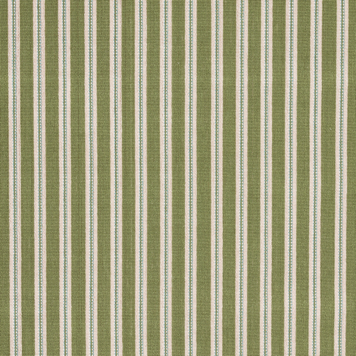 Schumacher Benson Stripe Épinglé Green Fabric
