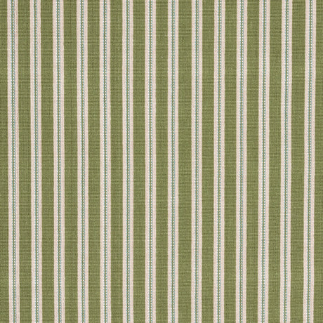 Schumacher Benson Stripe Épinglé Green Fabric