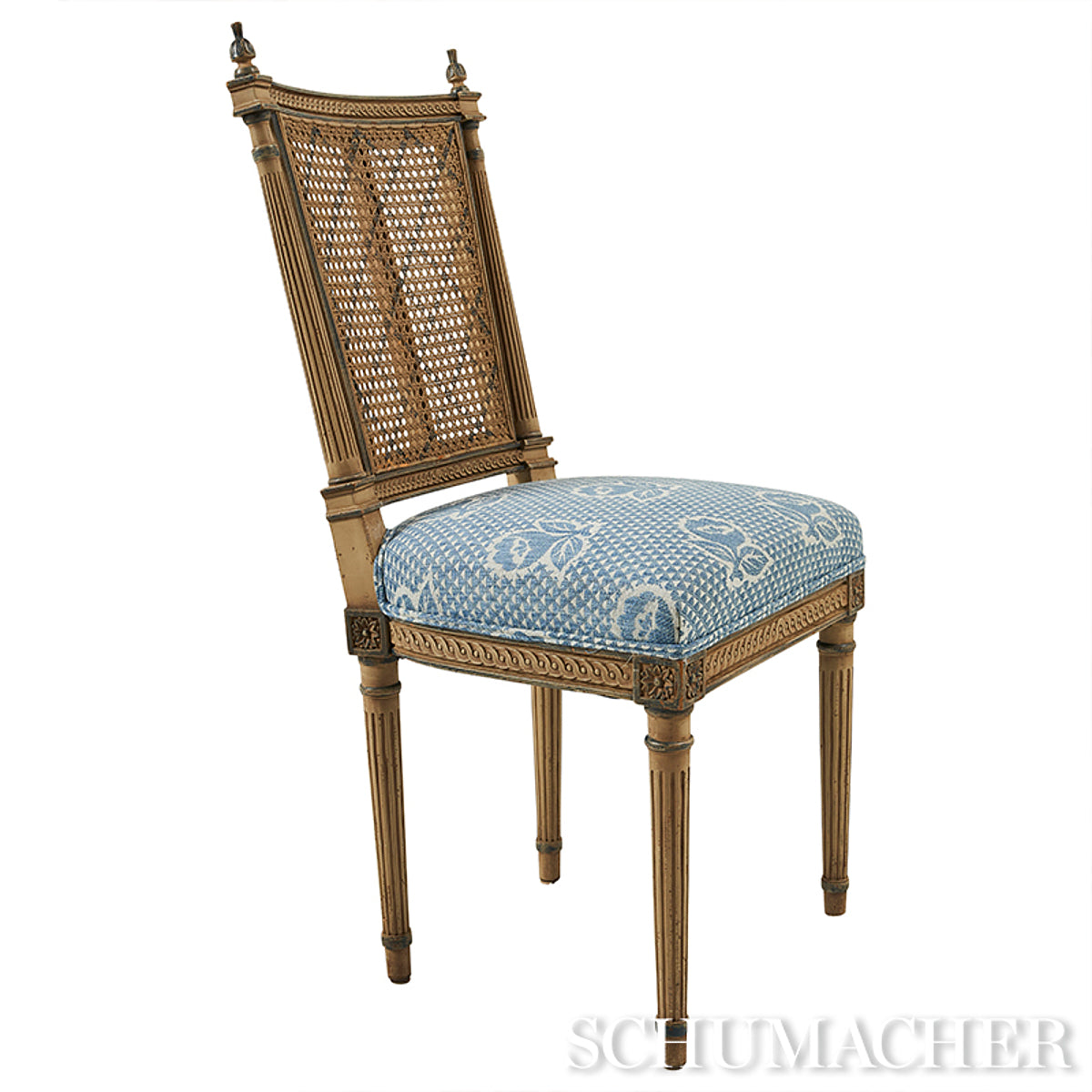 Schumacher Fleurette Denim Fabric