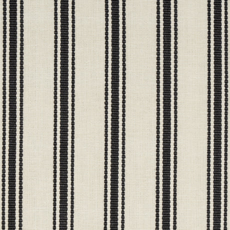 Schumacher Marquet Ticking Stripe Carbon Fabric - Eade's Wallpaper