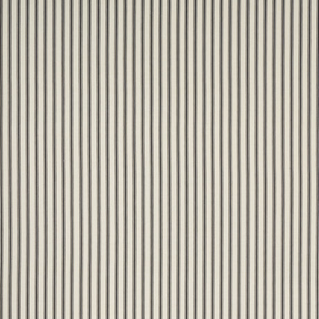 Schumacher Marquet Ticking Stripe Carbon Fabric - Eade's Wallpaper