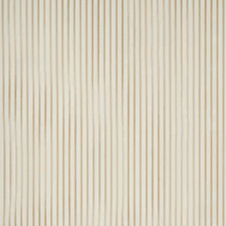Schumacher Marquet Ticking Stripe Sand Fabric - Eade's Wallpaper