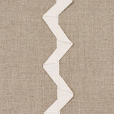 Schumacher Lazare Appliqué Ivory On Natural Fabric - Eade's Wallpaper