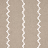 Schumacher Lazare Appliqué Ivory On Natural Fabric - Eade's Wallpaper