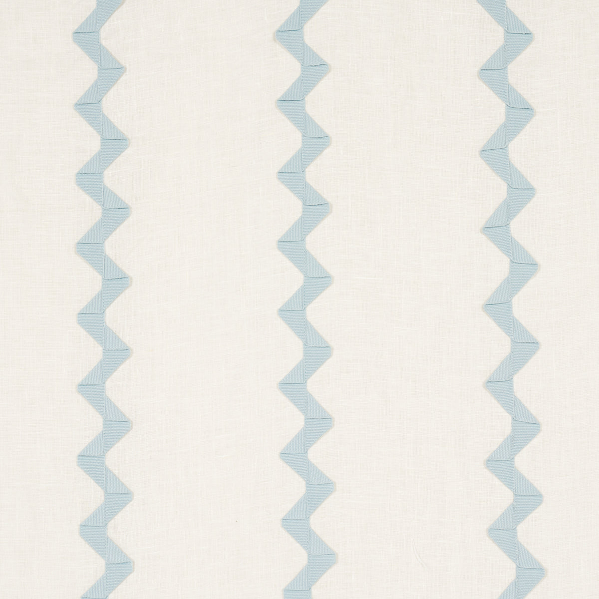 Schumacher Lazare Appliqué Sky On Ivory Fabric - Eade's Wallpaper