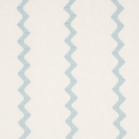 Schumacher Lazare Appliqué Sky On Ivory Fabric - Eade's Wallpaper