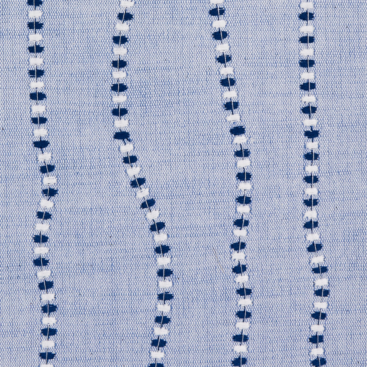 Schumacher Elodie Embroidery Chambray Fabric