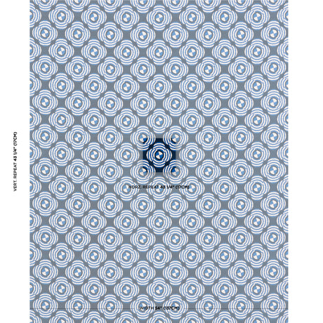 Schumacher Le Moderne Cut Velvet Cobalt Fabric - Eade's Wallpaper