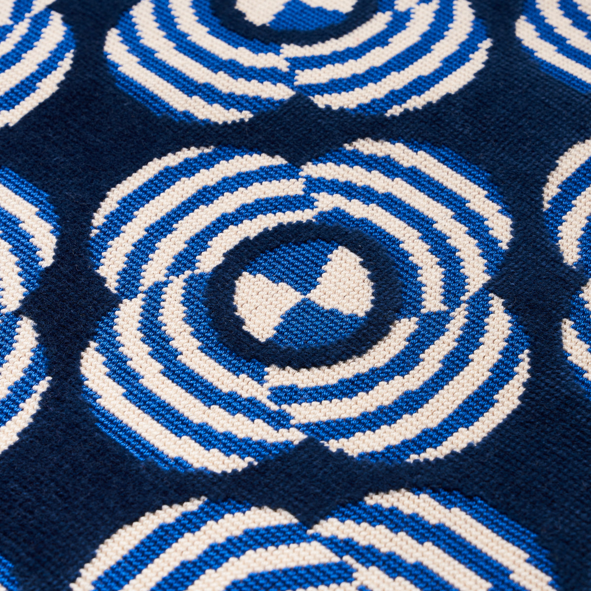 Schumacher Le Moderne Cut Velvet Cobalt Fabric - Eade's Wallpaper