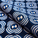 Schumacher Le Moderne Cut Velvet Cobalt Fabric - Eade's Wallpaper