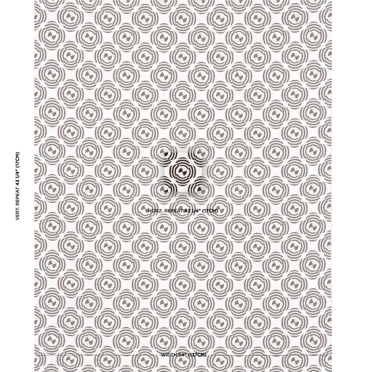 Schumacher Le Moderne Cut Velvet Neutral Fabric - Eade's Wallpaper