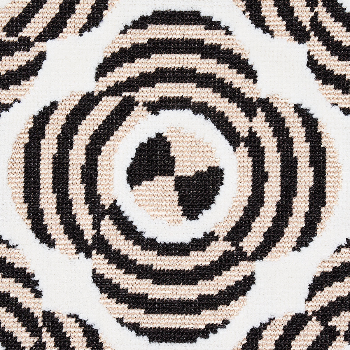 Schumacher Le Moderne Cut Velvet Neutral Fabric - Eade's Wallpaper