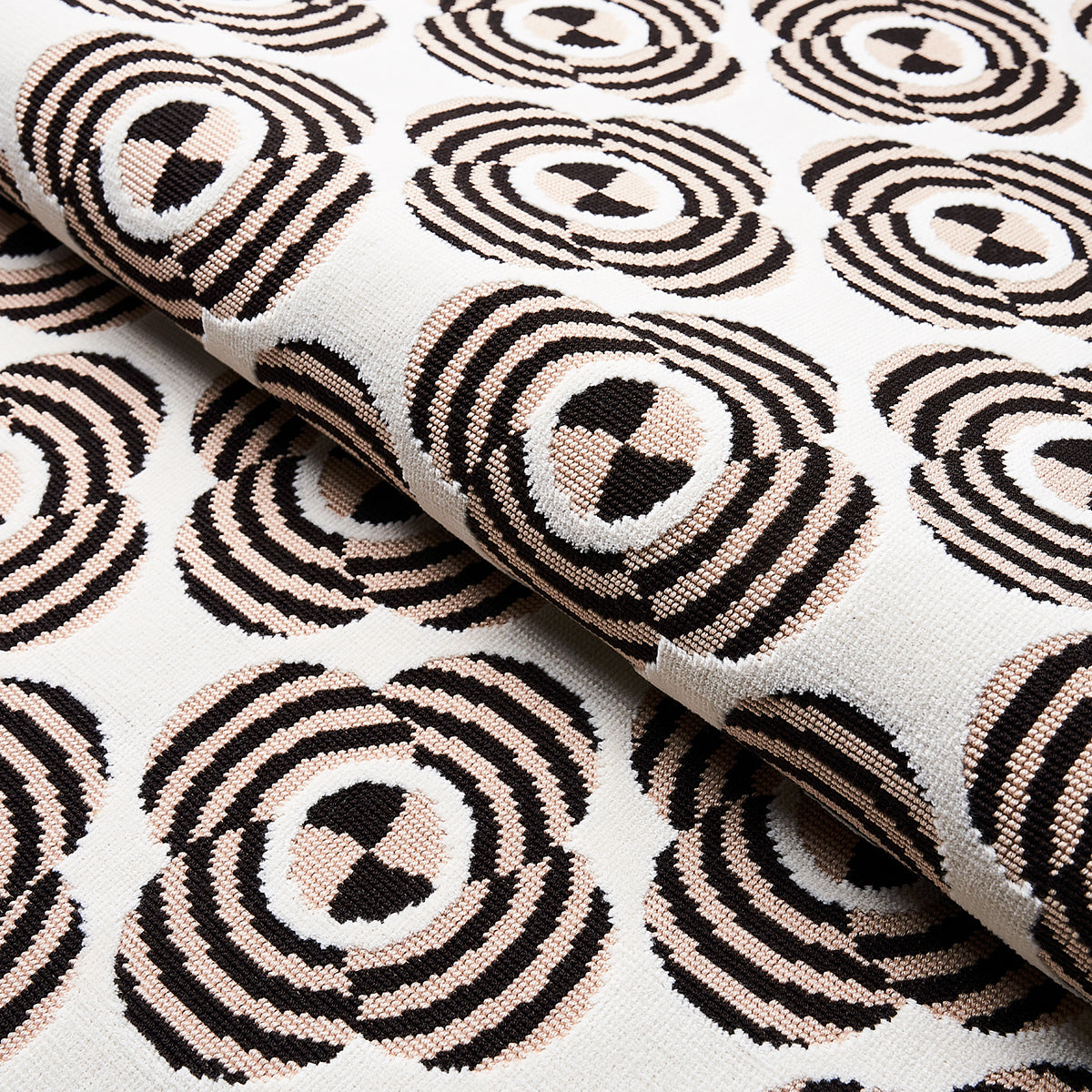Schumacher Le Moderne Cut Velvet Neutral Fabric - Eade's Wallpaper