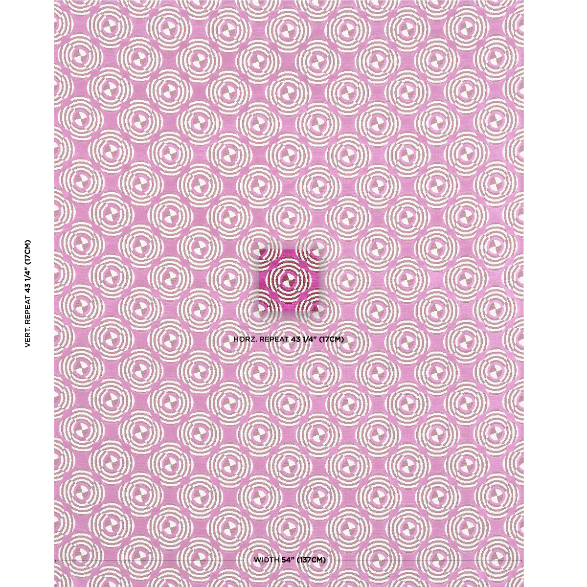 Schumacher Le Moderne Cut Velvet Magenta Fabric - Eade's Wallpaper