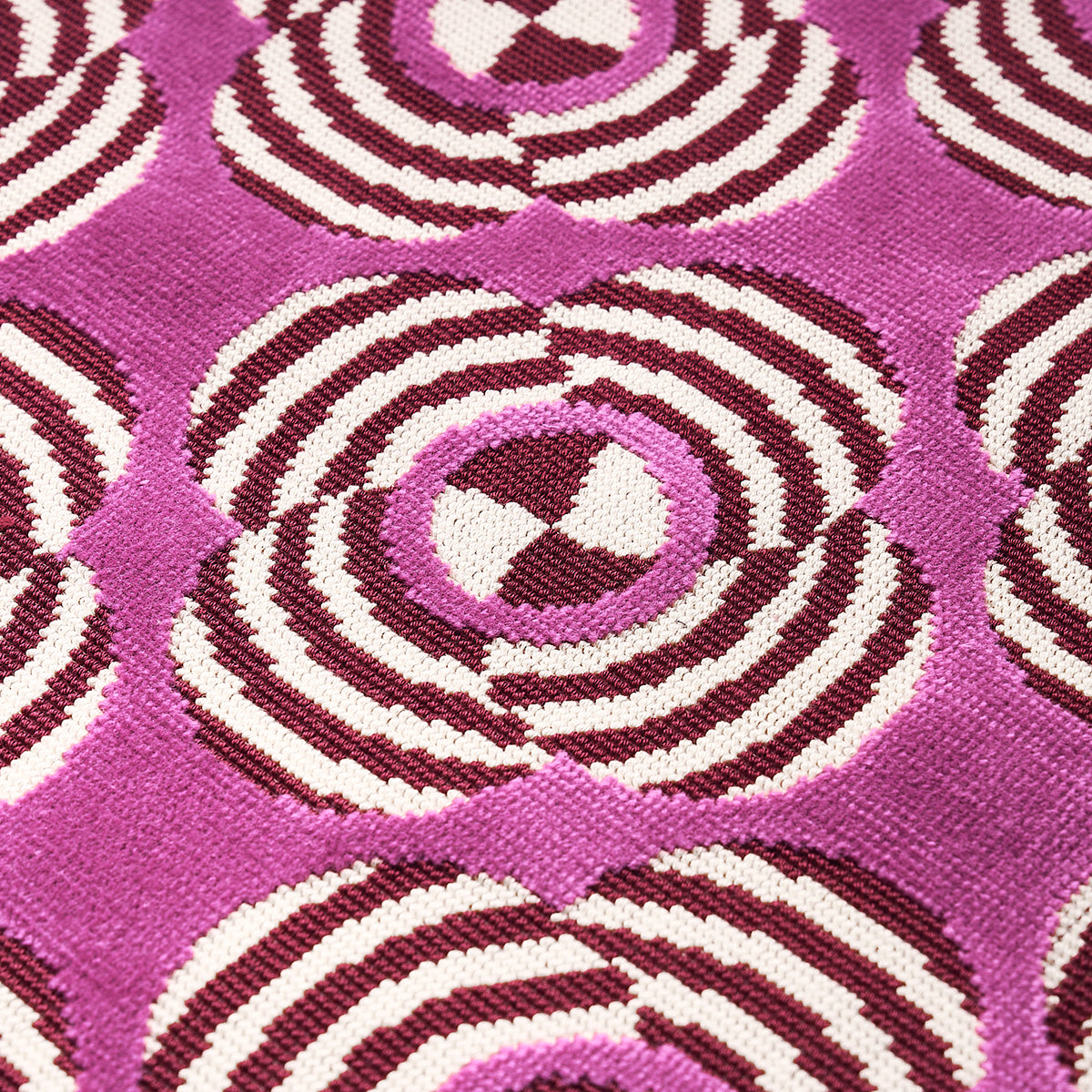 Schumacher Le Moderne Cut Velvet Magenta Fabric - Eade's Wallpaper