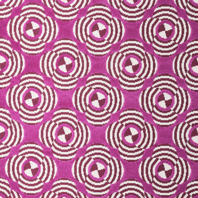 Schumacher Le Moderne Cut Velvet Magenta Fabric - Eade's Wallpaper