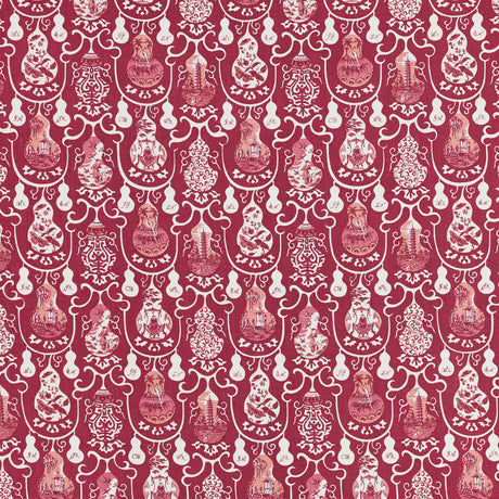 Schumacher 822B34 IMARI BY RAOUL in SYRAH Fabric - RAOUL TEX