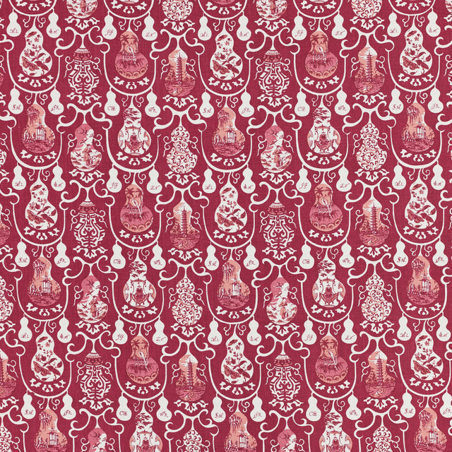 Schumacher 822B34 IMARI BY RAOUL in SYRAH Fabric - RAOUL TEX