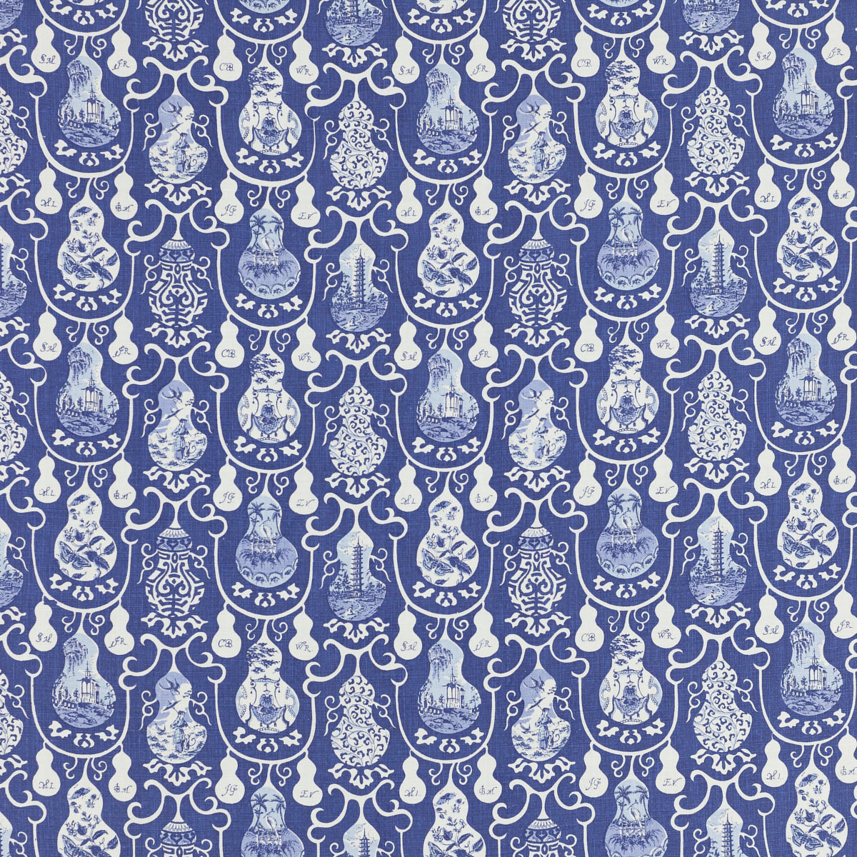 Schumacher 822B39 IMARI BY RAOUL in DELFT Fabric - RAOUL TEX