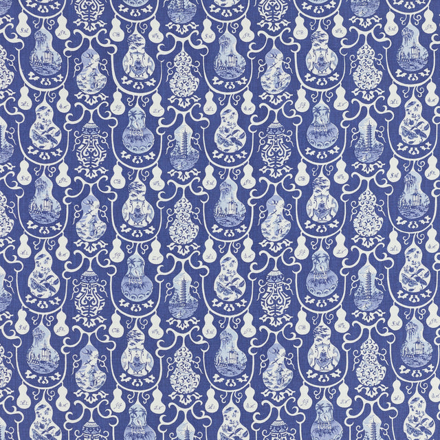 Schumacher 822B39 IMARI BY RAOUL in DELFT Fabric - RAOUL TEX